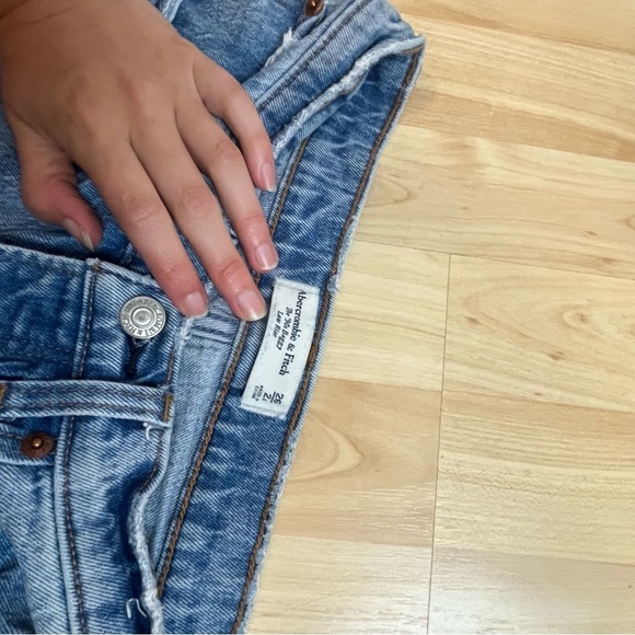 Abercrombie & Fitch Jeans Womens 26 2 Short 90s Baggy Low Rise Skater Grunge - Picture 6 of 7